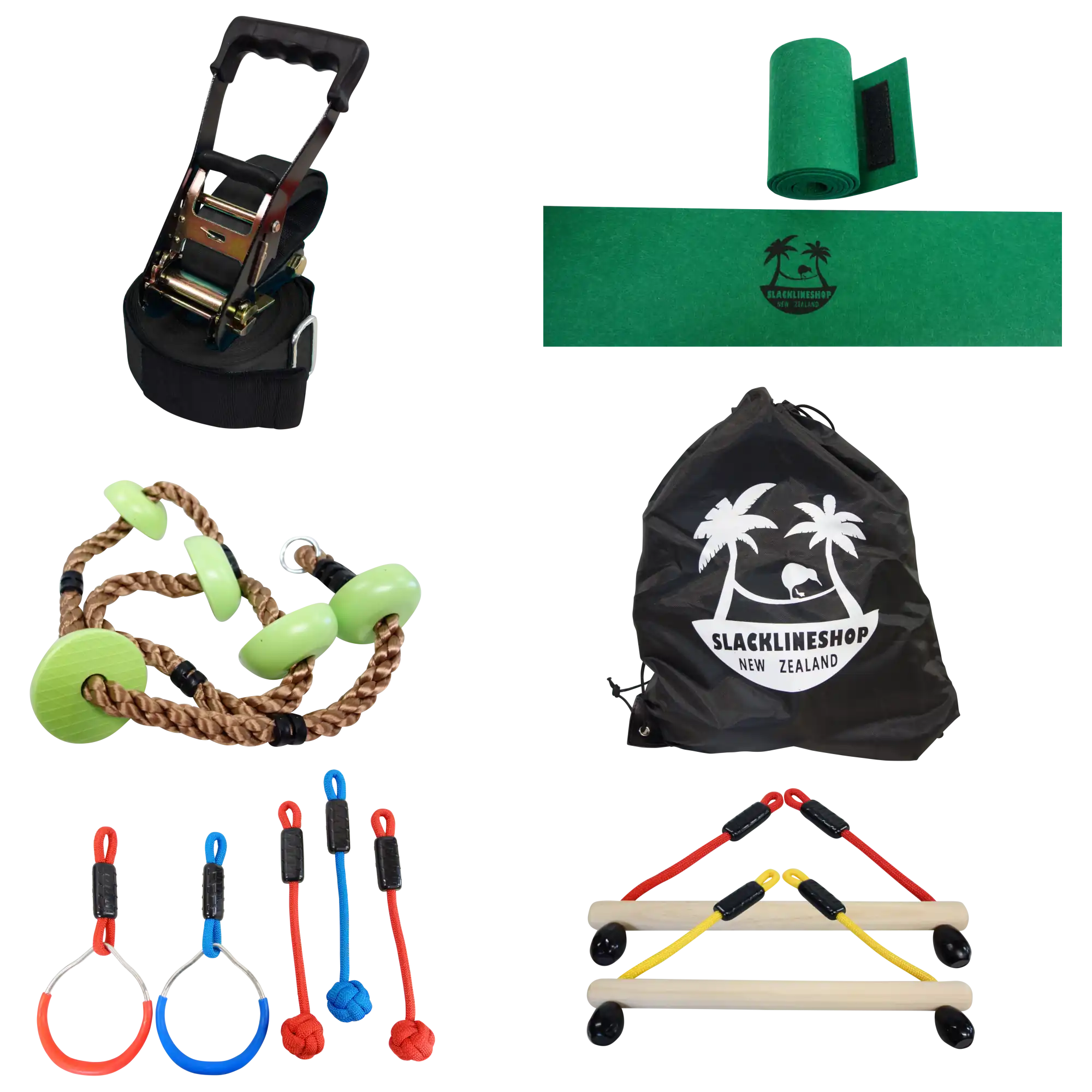 Ninja Line Slackline Kit - 15m - Includes Tree Protection